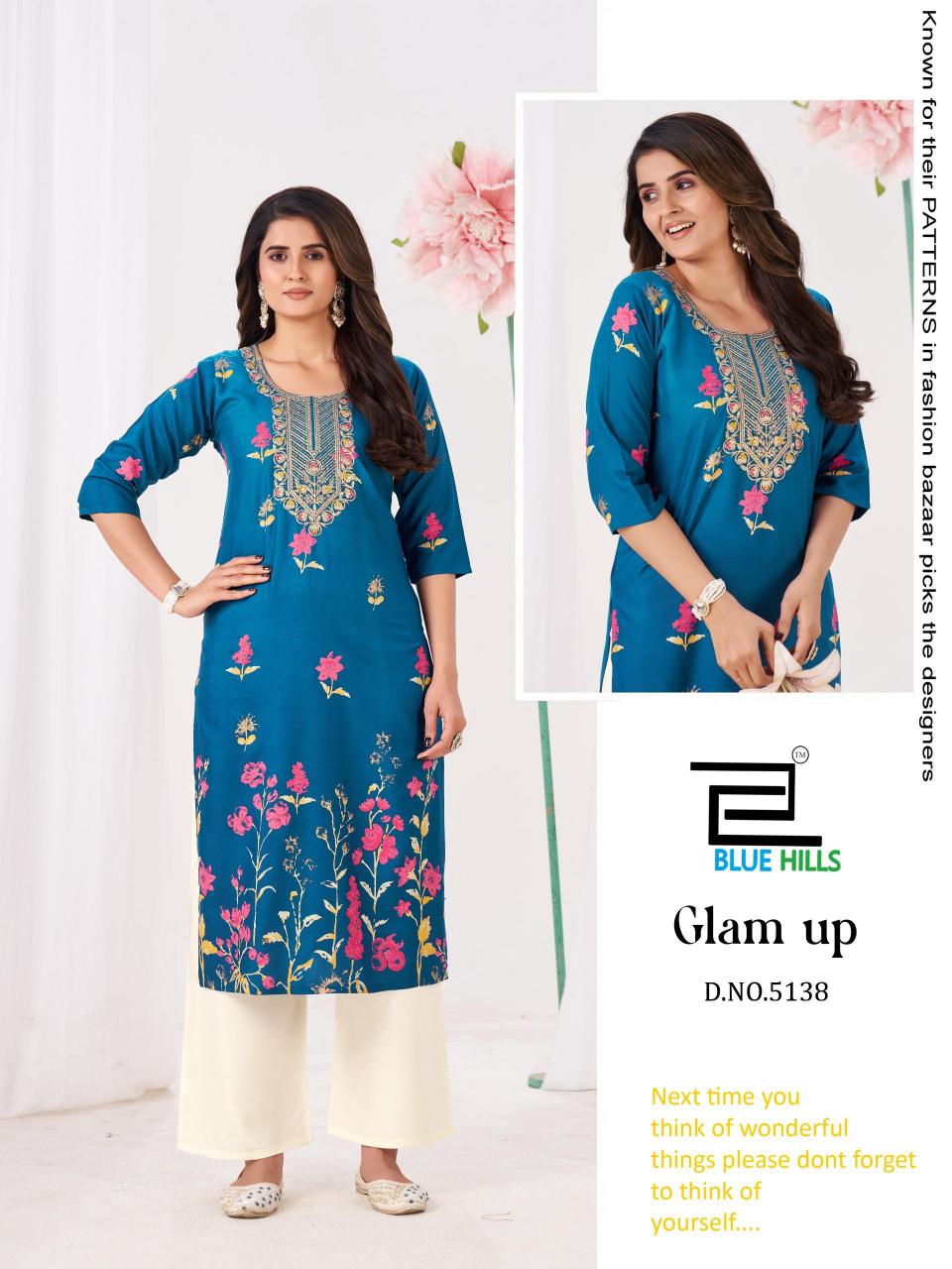 Blue Hills Glam up catalog new branded kurtis catalog wholesale