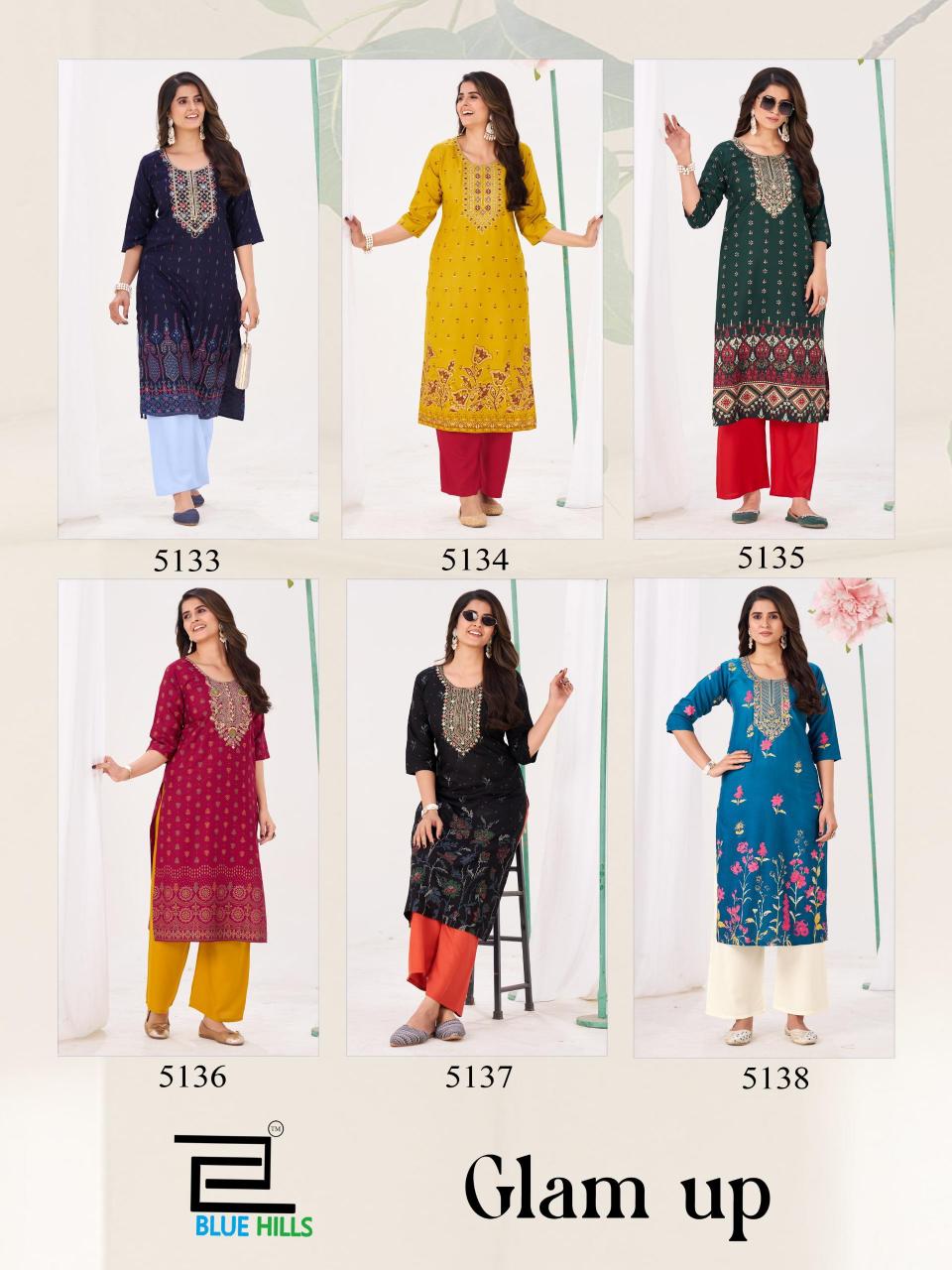 Blue Hills Glam up catalog new branded kurtis catalog wholesale