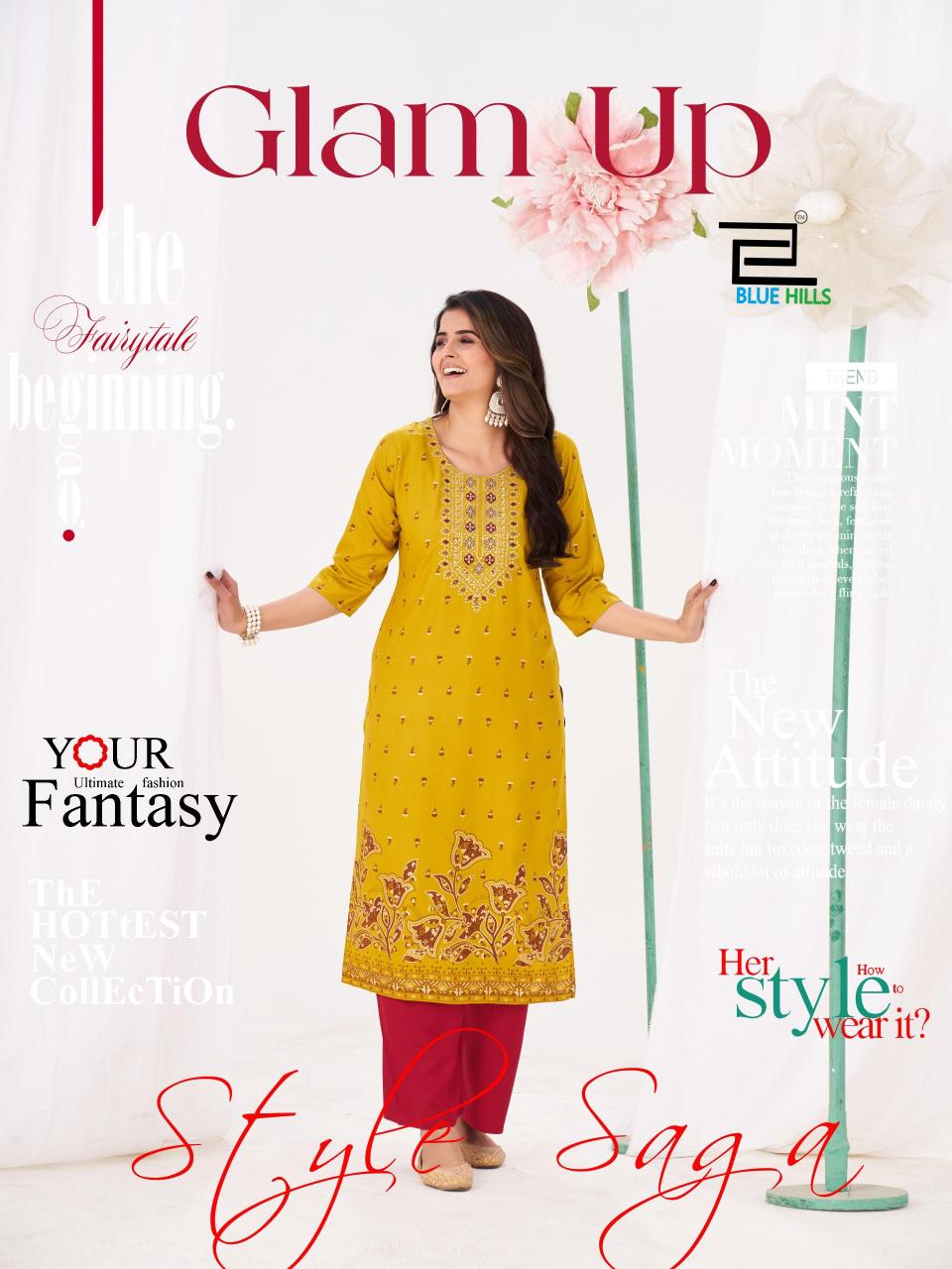 Blue Hills Glam up catalog new branded kurtis catalog wholesale