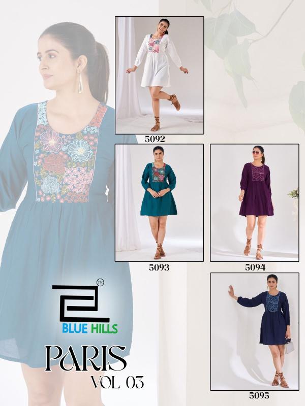 Blue Hills Paris vol 3 catalog rayon kurtis