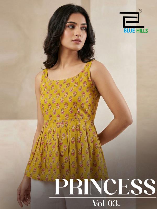 Blue Hills Princess Vol 3 catalog pure cotton top kurtis