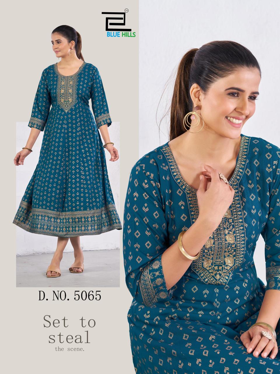 Blue Hills Womaniya Pro catalog long anarkali kurtis