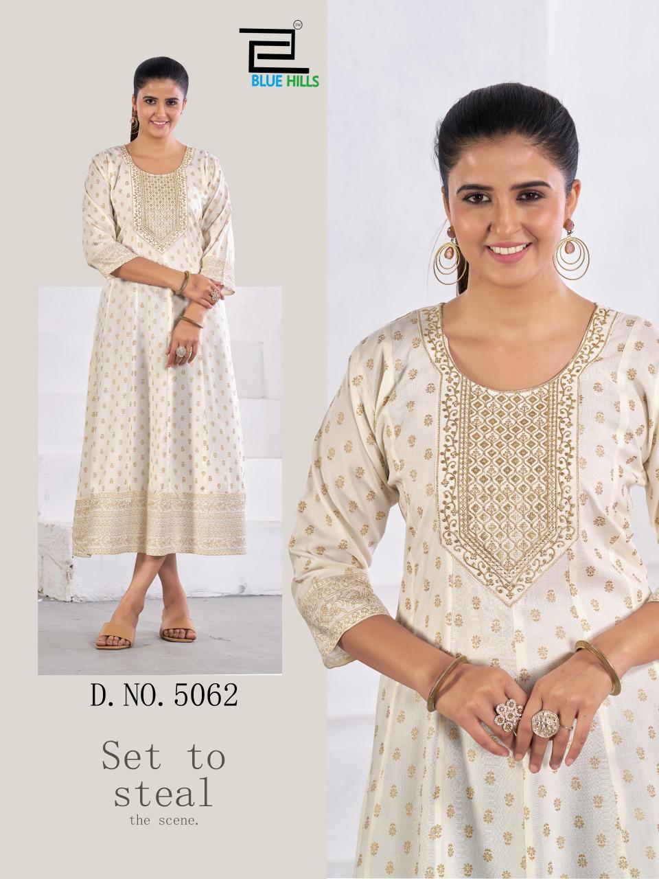 Blue Hills Womaniya Pro catalog long anarkali kurtis