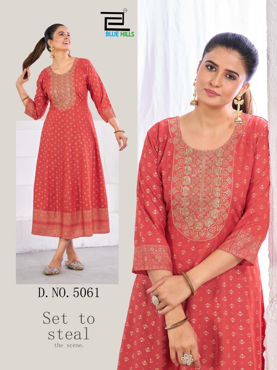 Blue Hills Womaniya Pro catalog long anarkali kurtis