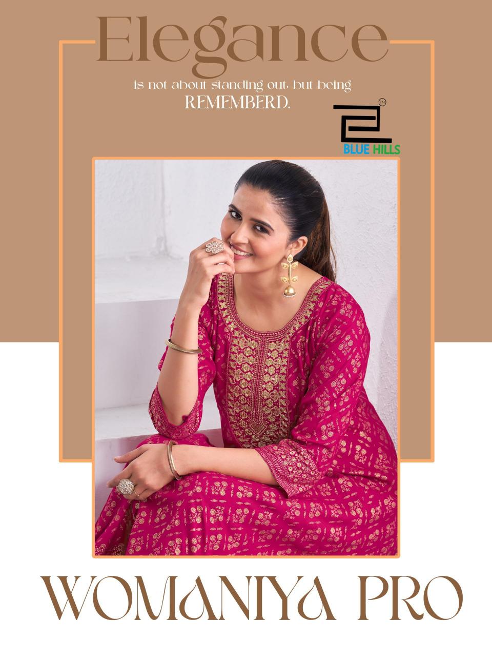 Blue Hills Womaniya Pro catalog long anarkali kurtis