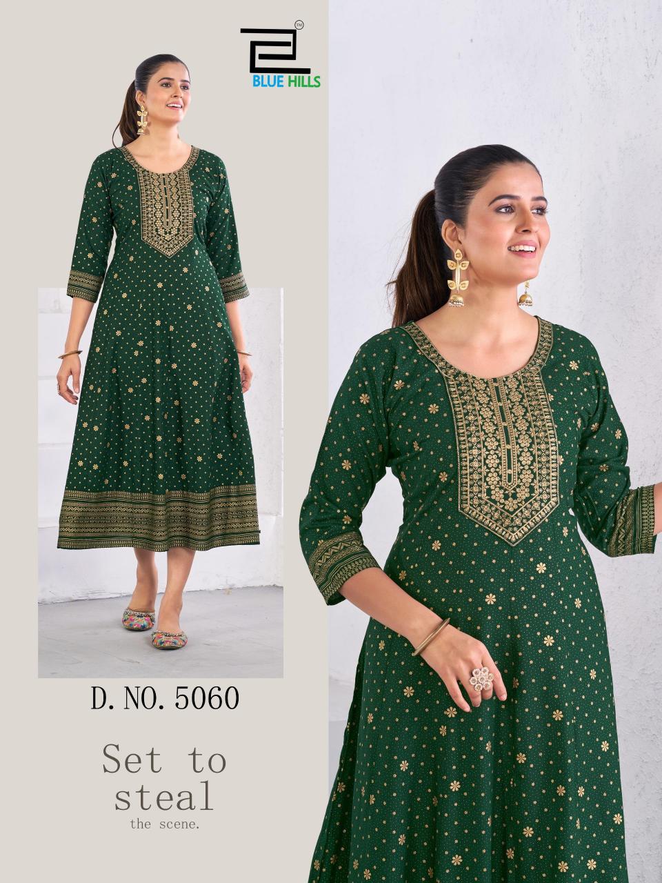 Blue Hills Womaniya Pro catalog long anarkali kurtis