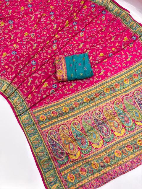 Dazira Pashmina Position Printed catalog surat ki designer saree