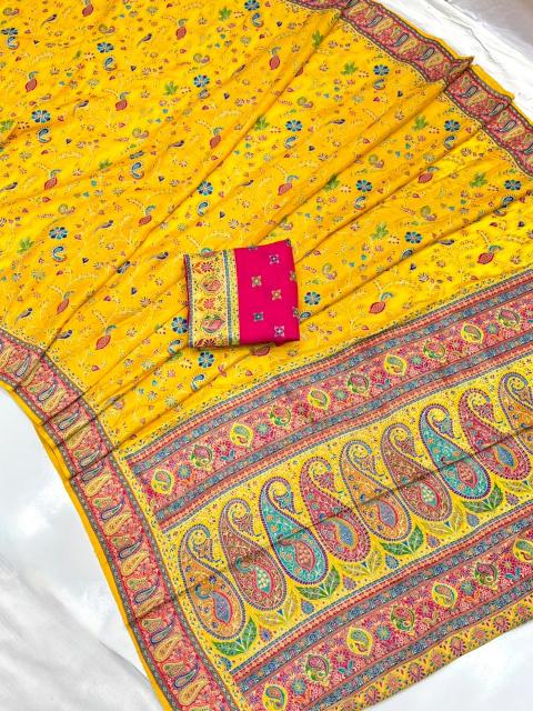Dazira Pashmina Position Printed catalog surat ki designer saree
