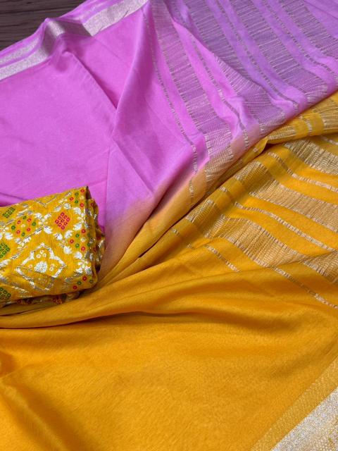 Dazira Pure Shimmer Chiffon catalog saree in wholesale price