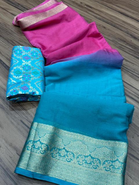 Dazira Pure Shimmer Chiffon catalog saree in wholesale price