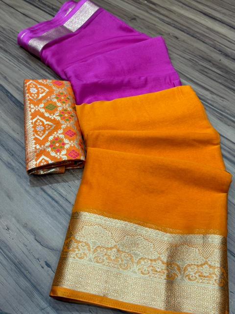 Dazira Pure Shimmer Chiffon catalog saree in wholesale price