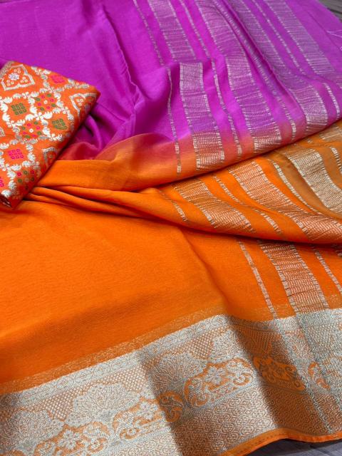 Dazira Pure Shimmer Chiffon catalog saree in wholesale price