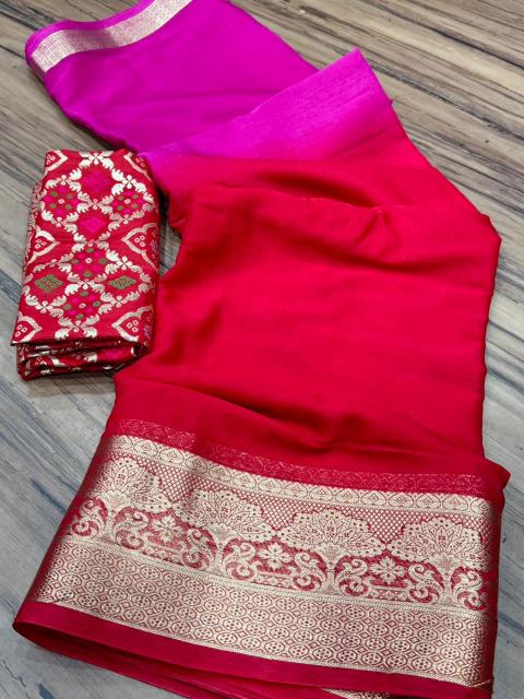 Dazira Pure Shimmer Chiffon catalog saree in wholesale price