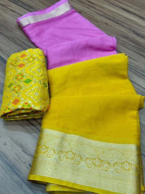 Dazira Pure Shimmer Chiffon catalog saree in wholesale price