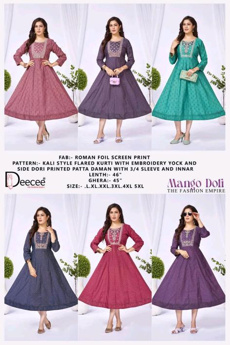 Deecee Mango Doli catalog wholesale kurti from surat