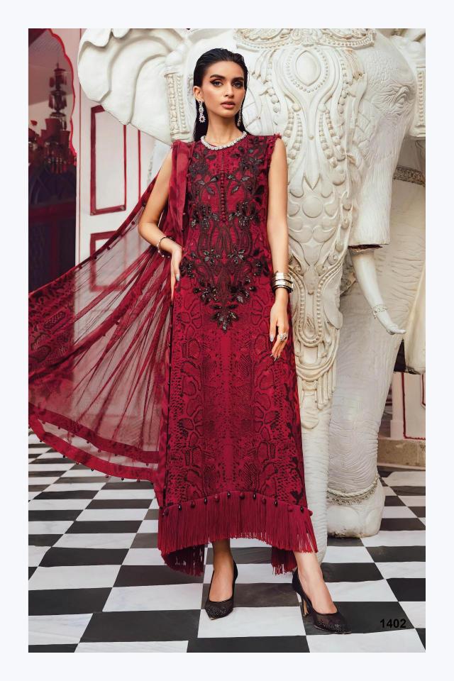 Deepsy 1401 & 1402 catalog Chiffon Dupatta pakistani lawn suits wholesale in hyderabad