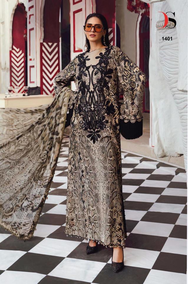 Deepsy 1401 & 1402 catalog Cotton Dupatta pakistani suit in mumbai wholesaler