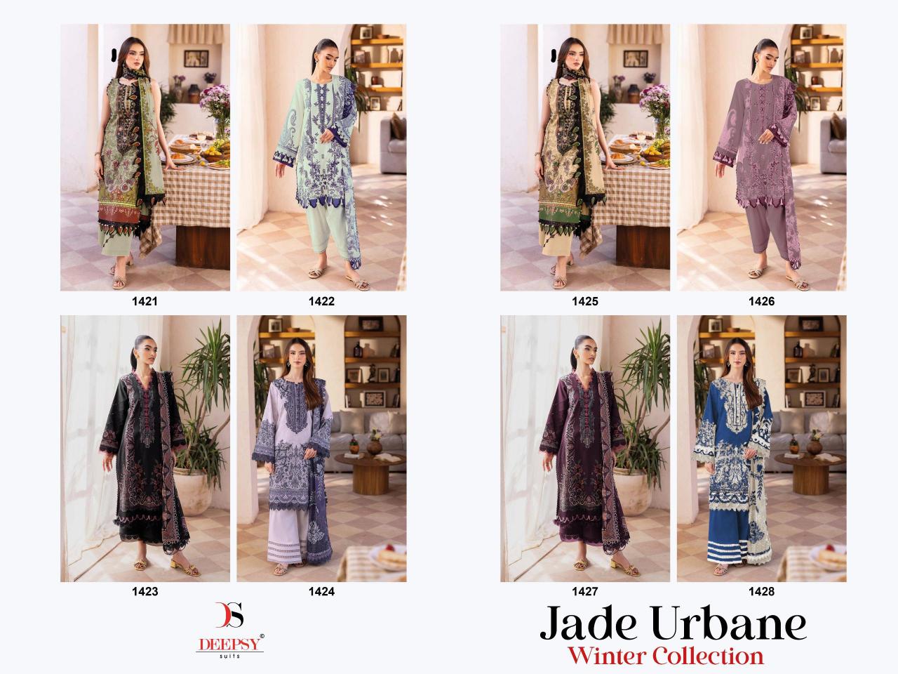 Deepsy Deepsy Jade Urbane Winter Collection 25 catalog pakistani designer suits wholesale in india