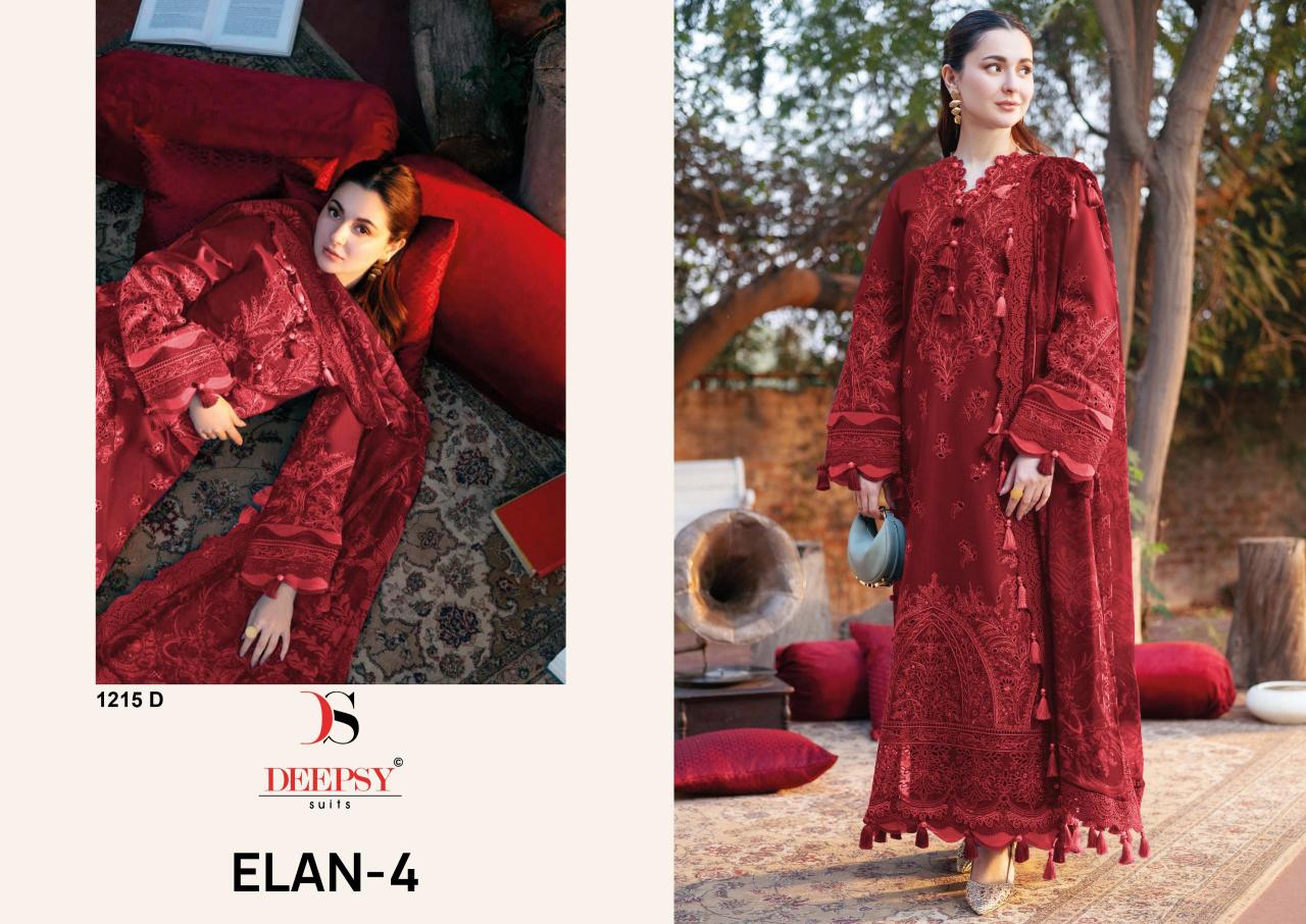 Deepsy Elan Lawn 25 Vol 4 D 1215 Catalog wholesale pakistani salwar suits