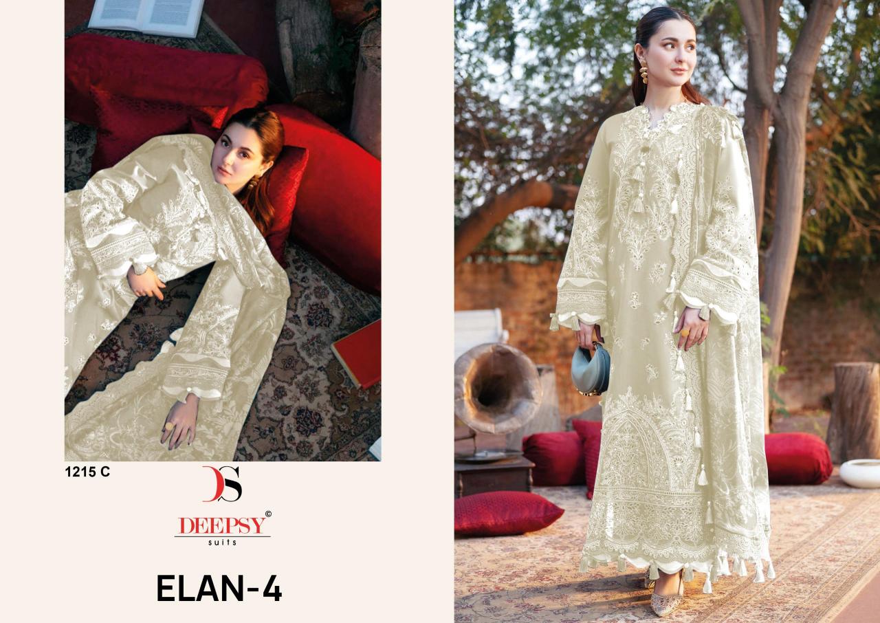 Deepsy Elan Lawn 25 Vol 4 D 1215 Catalog wholesale pakistani salwar suits
