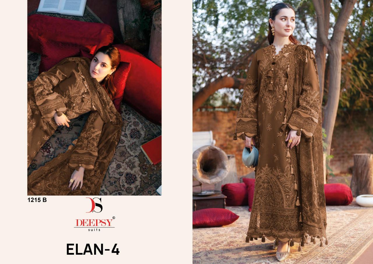 Deepsy Elan Lawn 25 Vol 4 D 1215 Catalog wholesale pakistani salwar suits