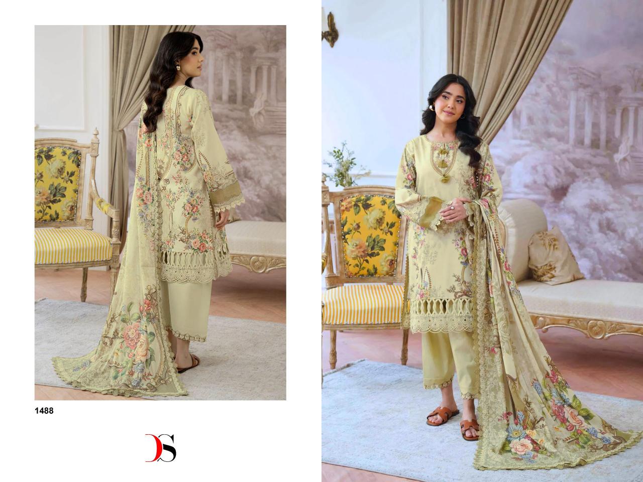 Deepsy Jade Jal Insert Catalog Chiffon Dupatta pakistani ladies suits wholesale in delhi