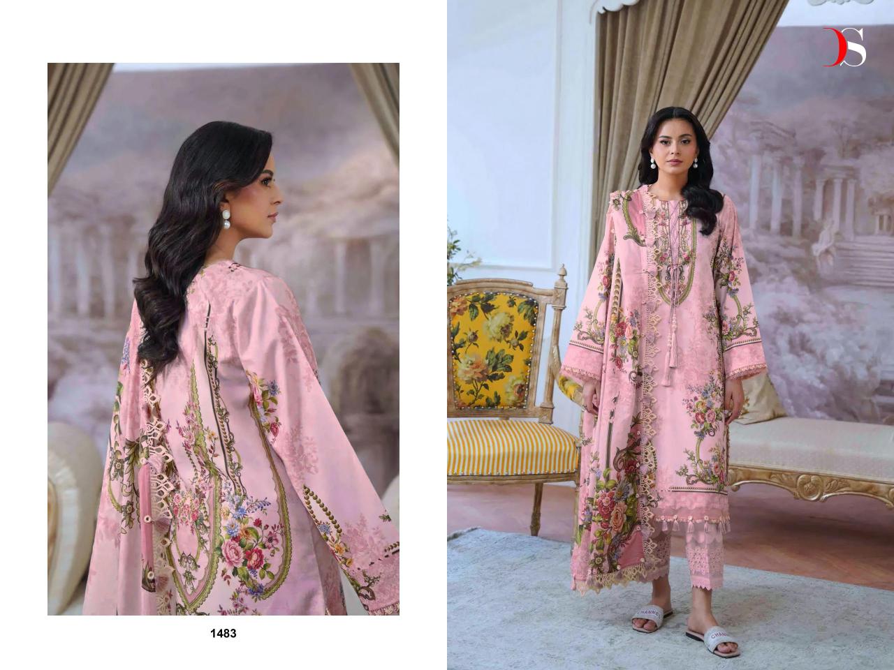 Deepsy Jade Jal Insert Catalog Chiffon Dupatta pakistani ladies suits wholesale in delhi