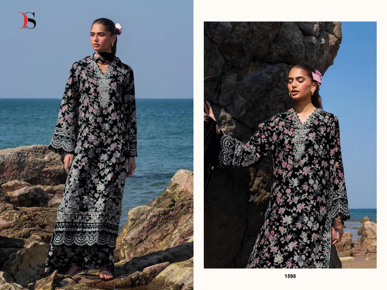 Deepsy Jade Premium vol 3 catalog Chiffon Duppatta pakistani and indian suits wholesale