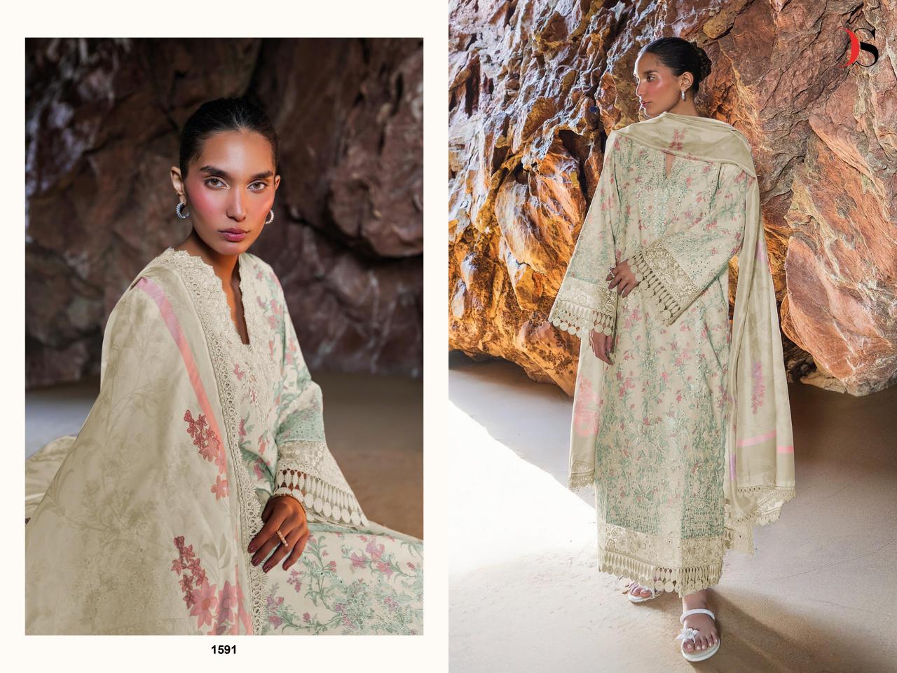 Deepsy Jade Premium vol 3 catalog Cotton Duppatta pakistani suits online boutique