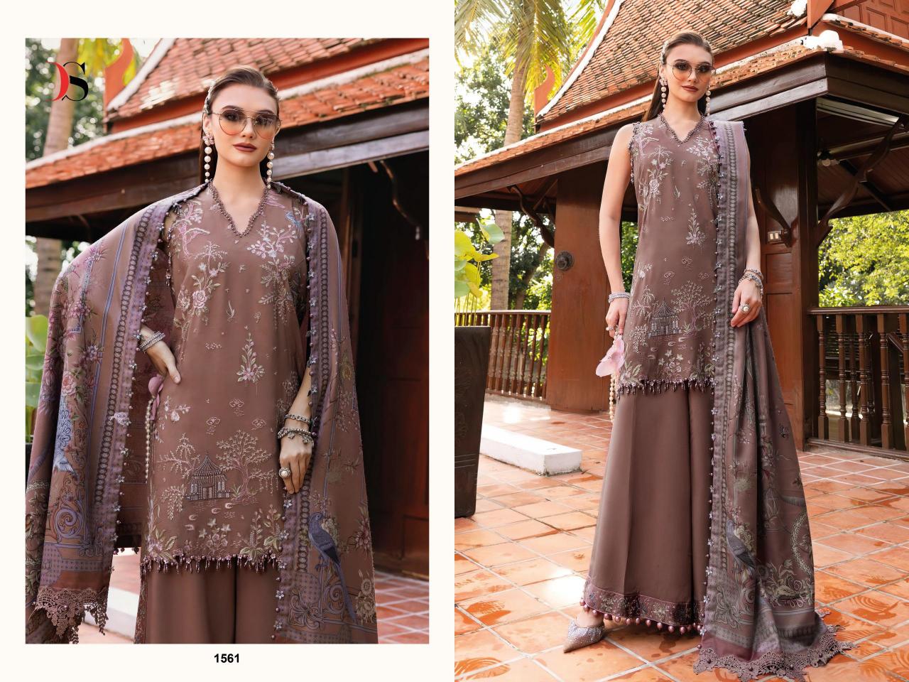 Deepsy Maria B Embroidered Vol 5 catalog Chiffon Dupatta pakistani suits wholesale india