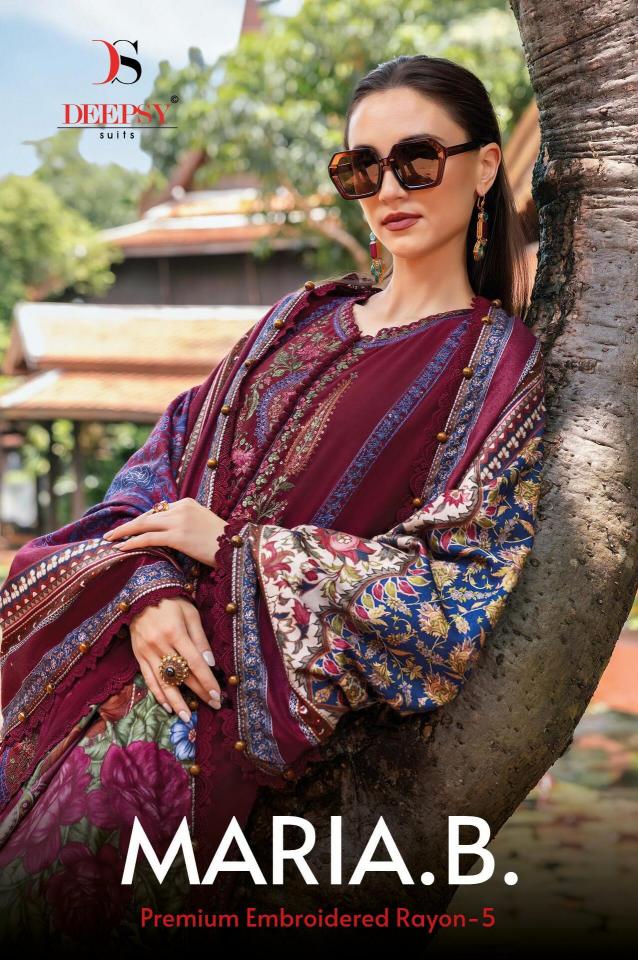 Deepsy Maria B Embroidered Vol 5 catalog Chiffon Dupatta pakistani suits wholesale india