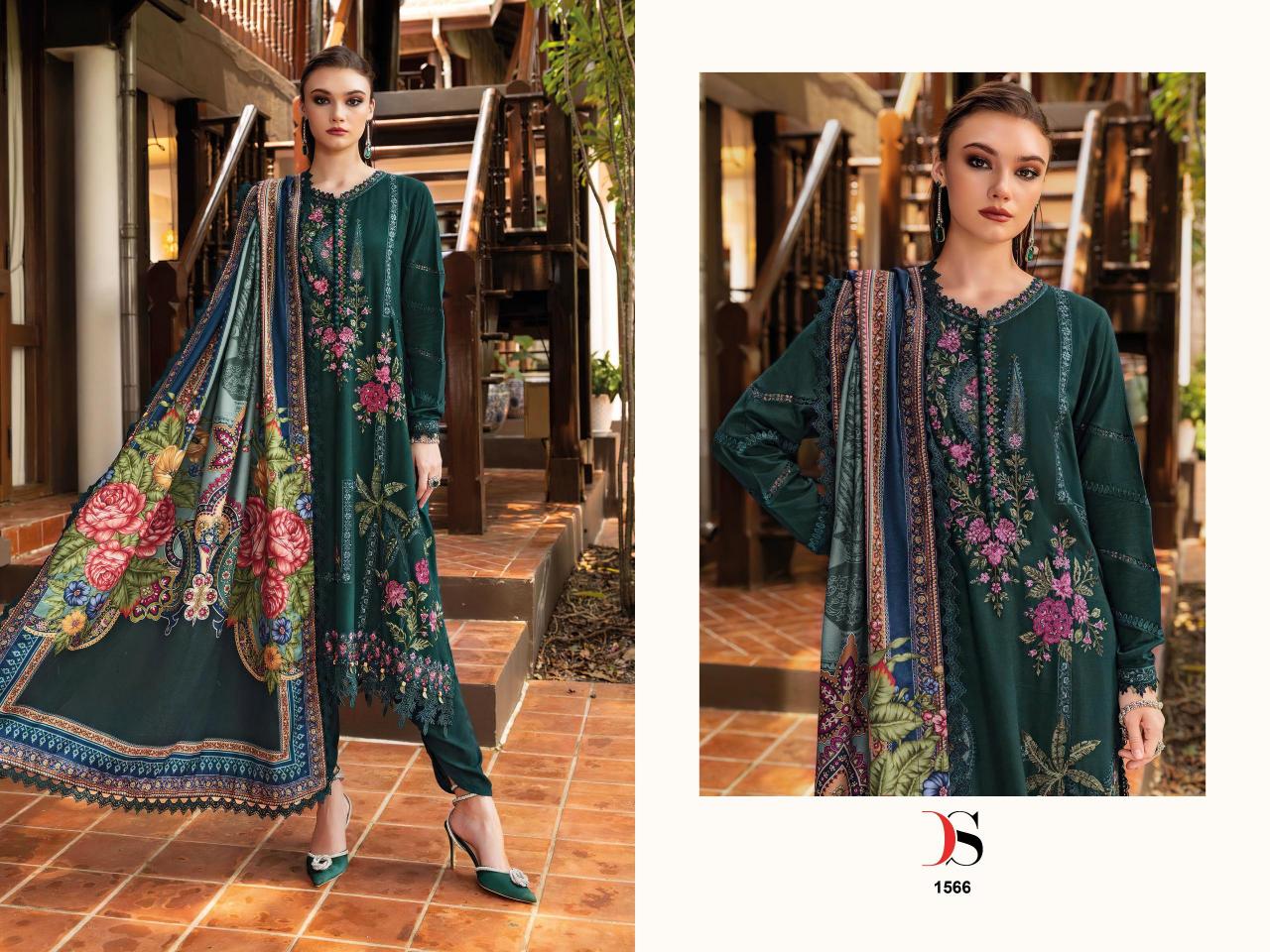 Deepsy Maria B Embroidered Vol 5 catalog Chiffon Dupatta pakistani suits wholesale india