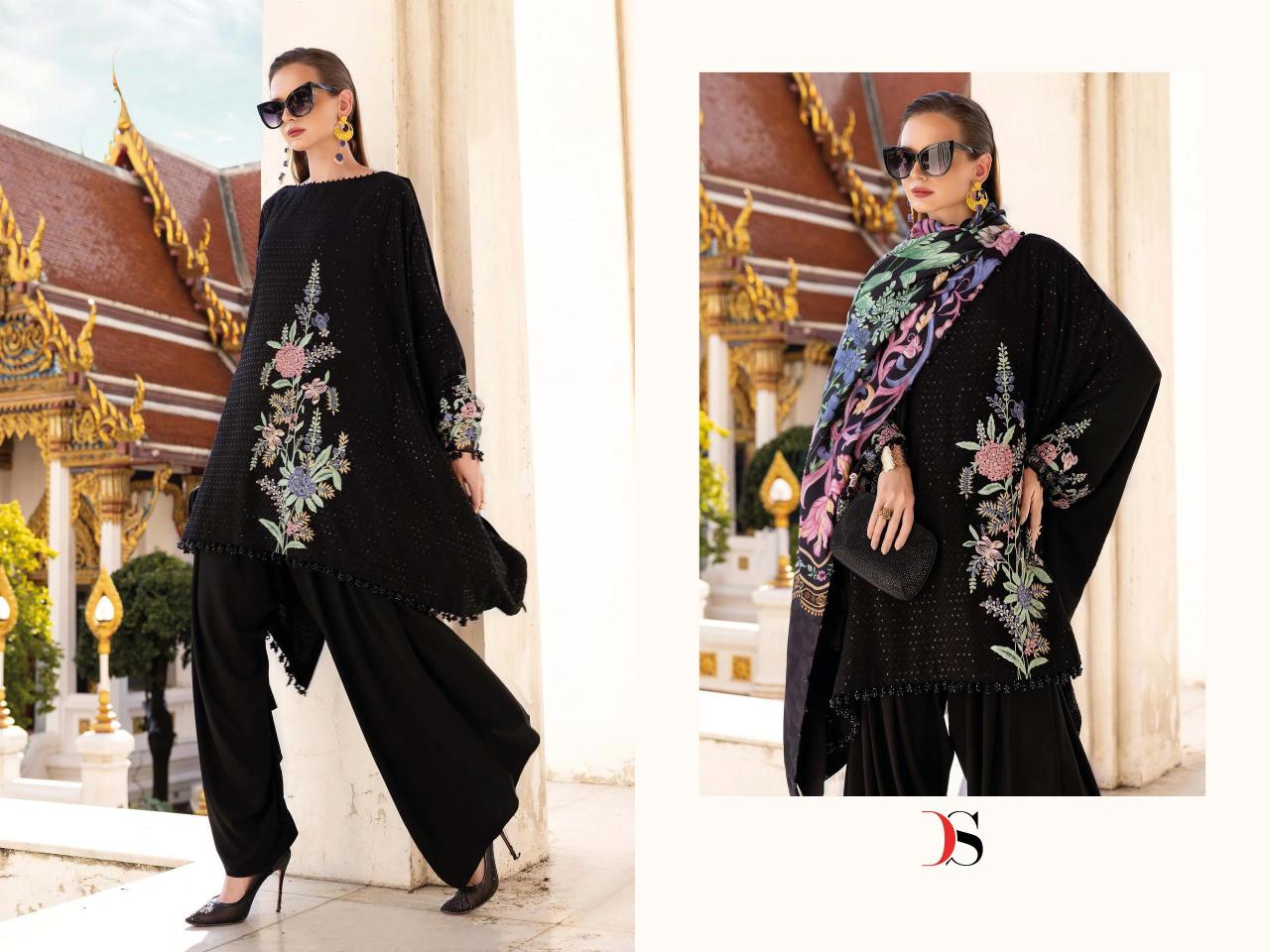 Deepsy Maria B Embroidered Vol 5 catalog Chiffon Dupatta pakistani suits wholesale india