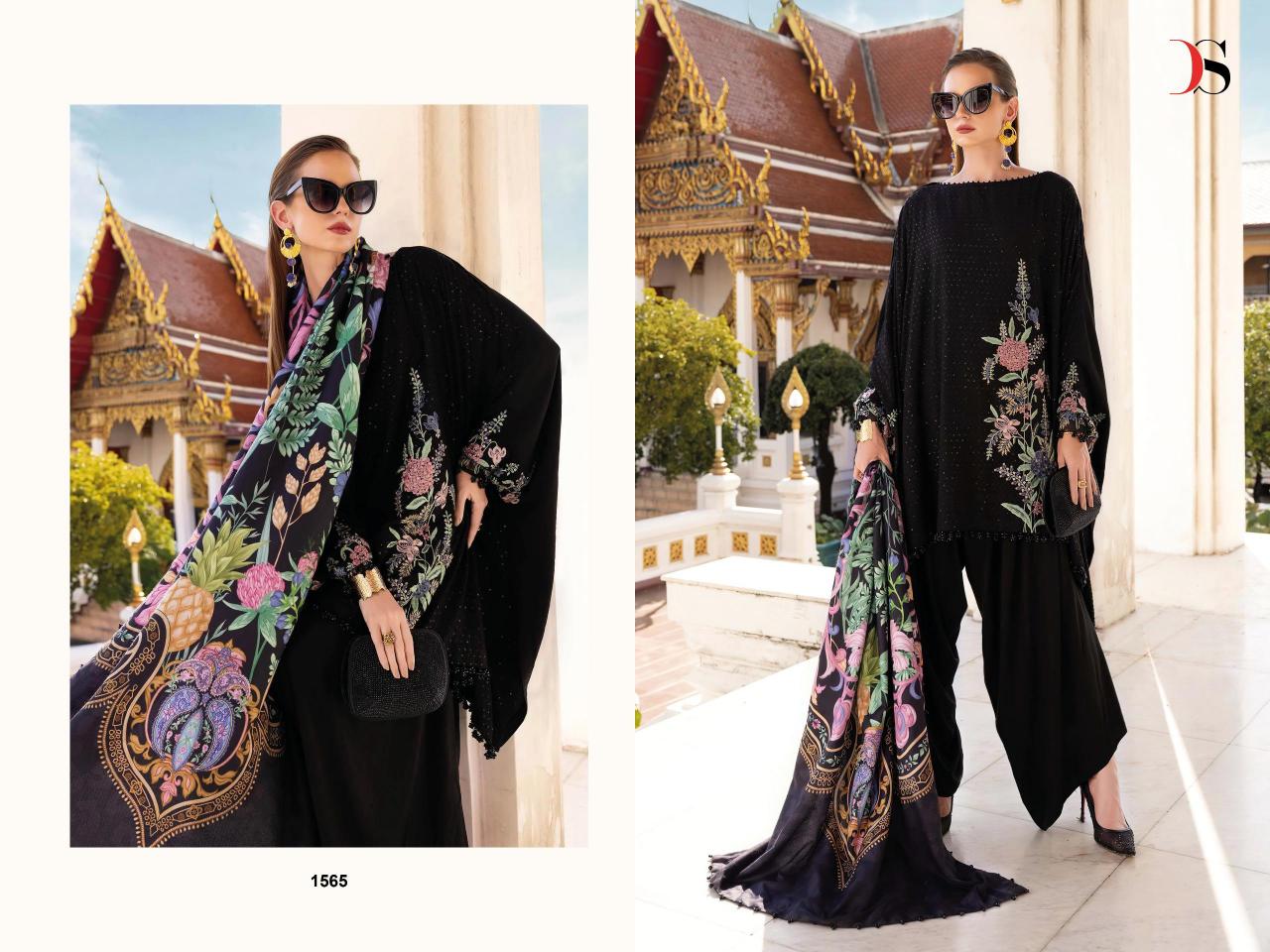 Deepsy Maria B Embroidered Vol 5 catalog Chiffon Dupatta pakistani suits wholesale india