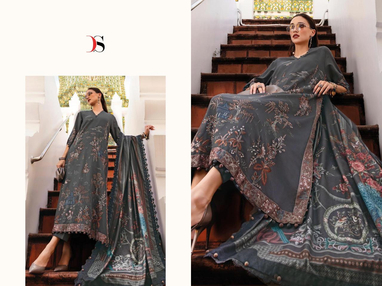 Deepsy Maria B Embroidered Vol 5 catalog Chiffon Dupatta pakistani suits wholesale india