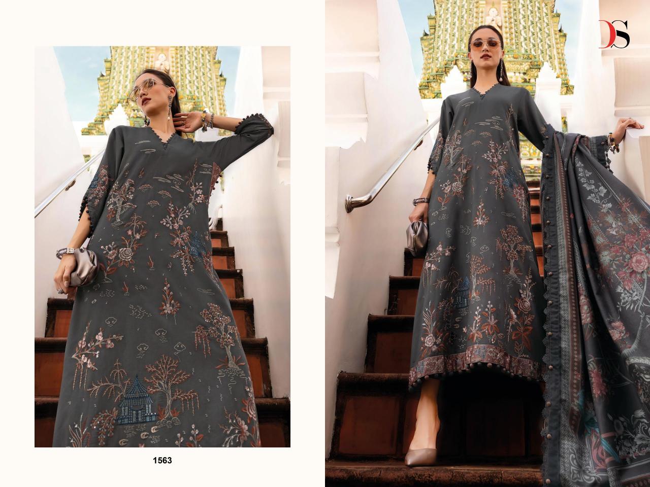 Deepsy Maria B Embroidered Vol 5 catalog Chiffon Dupatta pakistani suits wholesale india