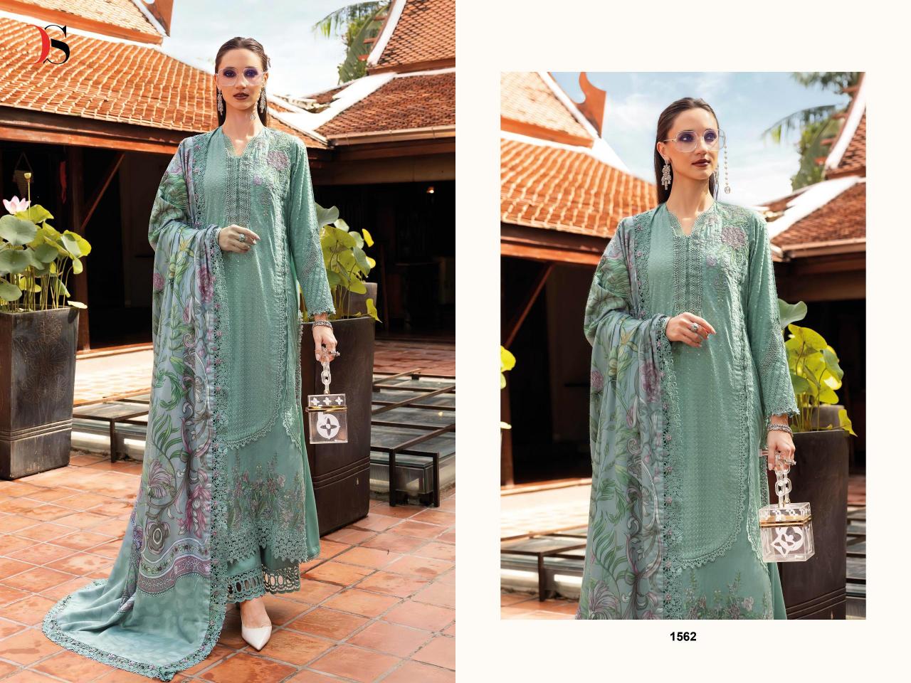 Deepsy Maria B Embroidered Vol 5 catalog Chiffon Dupatta pakistani suits wholesale india