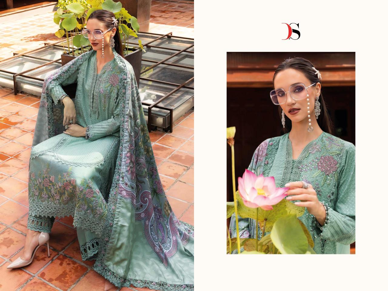 Deepsy Maria B Embroidered Vol 5 catalog Chiffon Dupatta pakistani suits wholesale india