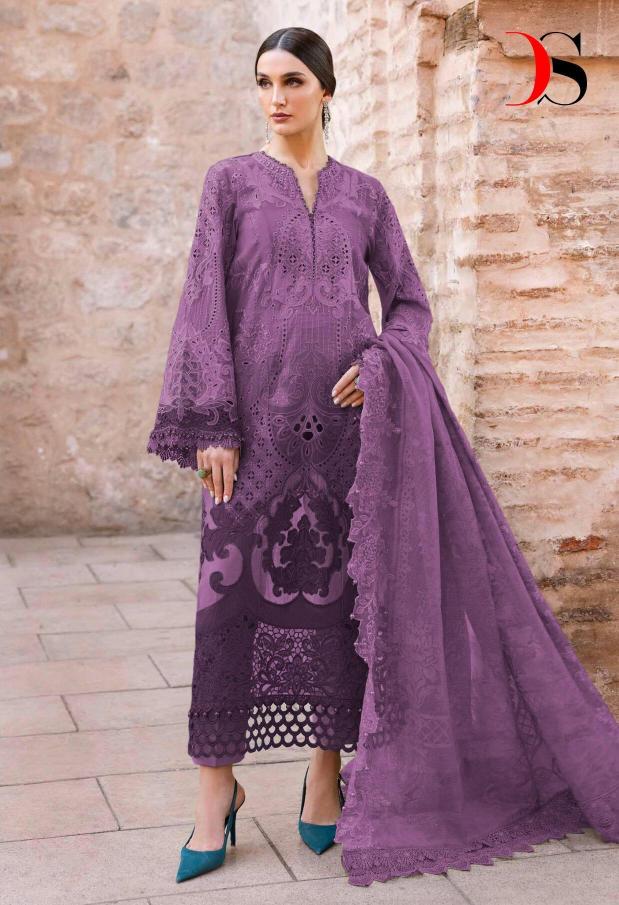 Deepsy Maria B Premium Embroidered 25 vol 2 D 1286 Nx catalog Chiffon Duppatta pakistani suit wholesale and lots
