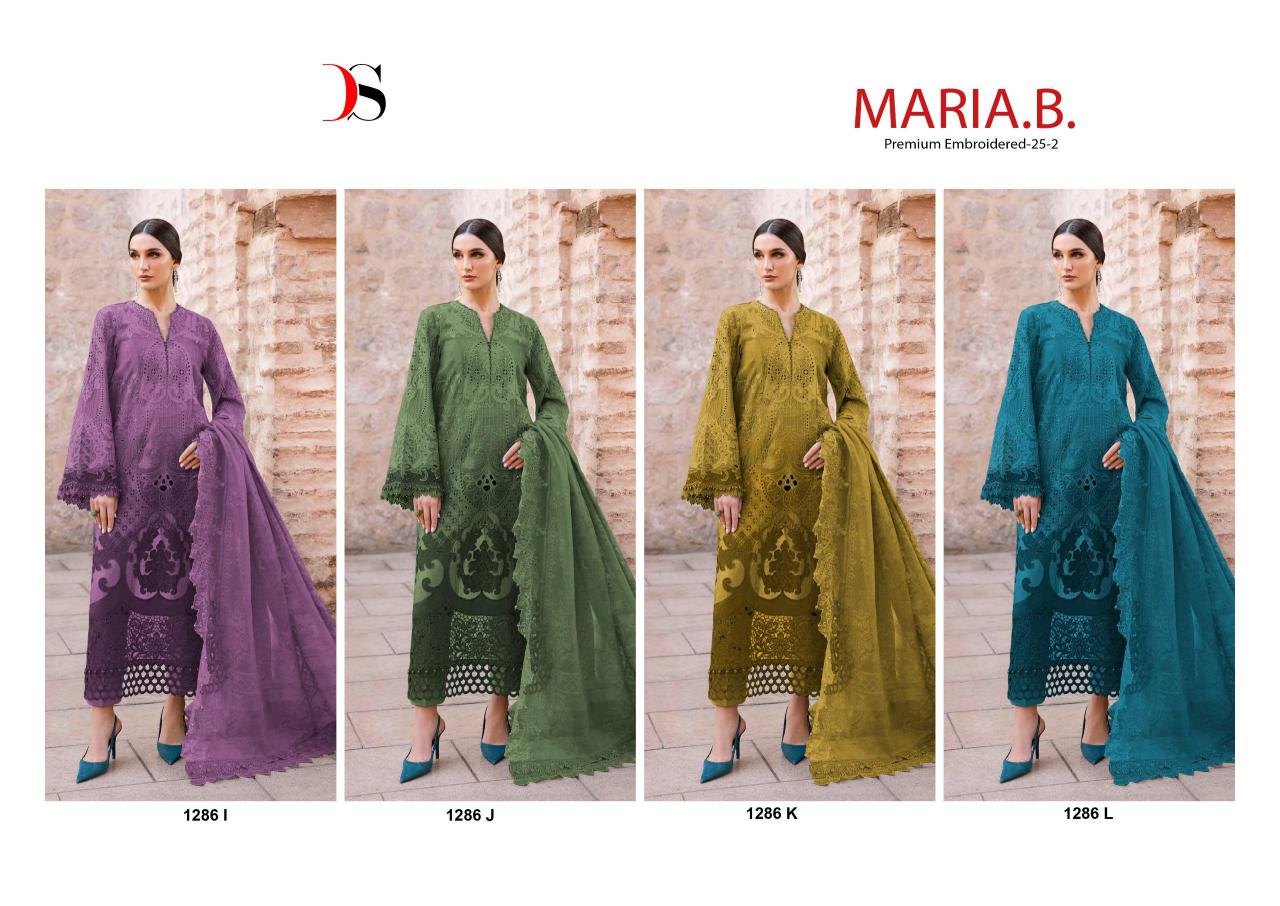 Deepsy Maria B Premium Embroidered 25 vol 2 D 1286 Nx catalog Chiffon Duppatta pakistani suit wholesale and lots