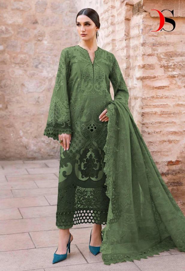 Deepsy Maria B Premium Embroidered 25 vol 2 D 1286 Nx catalog Cotton Duppatta pakistani brand salwar suit wholesaler
