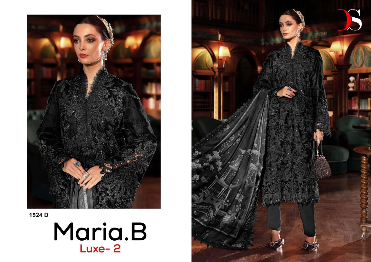 Deepsy Mariab Luxe 25 vol 2 D 1524 catalog Chiffon Dupatta pakistani suits in surat