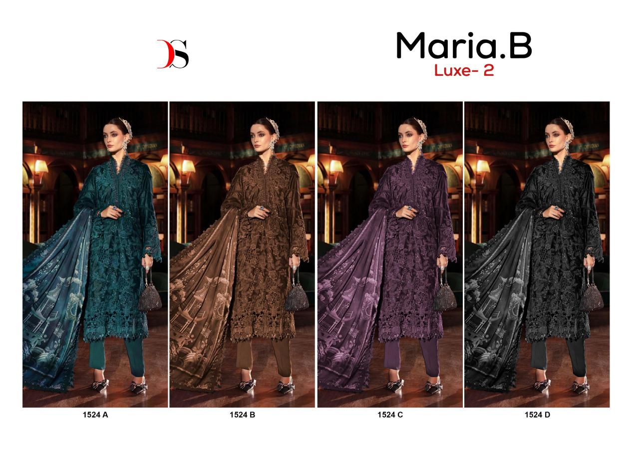 Deepsy Mariab Luxe 25 vol 2 D 1524 catalog Chiffon Dupatta pakistani suits in surat