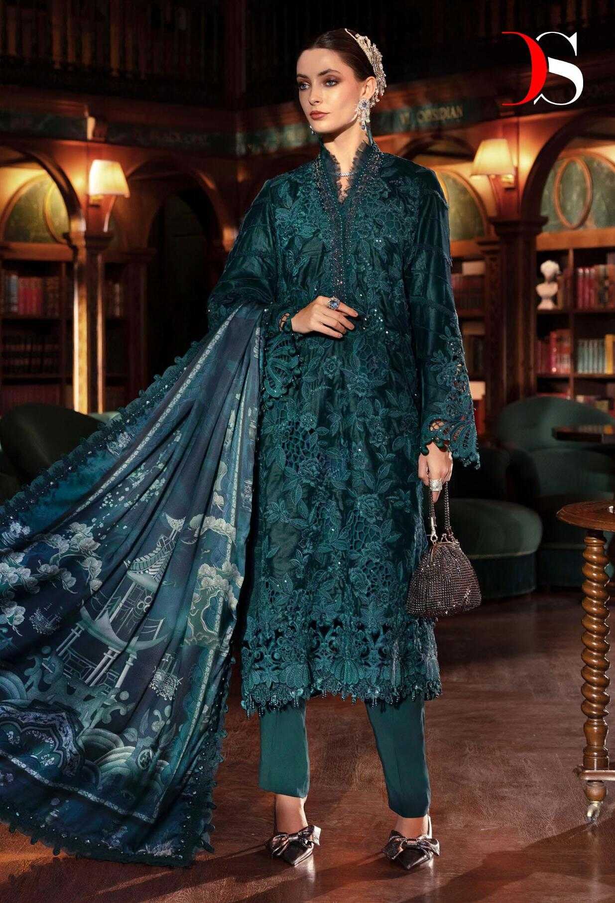 Deepsy Mariab Luxe 25 vol 2 D 1524 catalog cotton Dupatta wholesale pakistani suits in sharjah