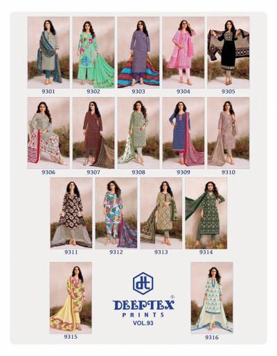 Deeptex Miss India Vol 93 catalog Cotton Printed Dress Material