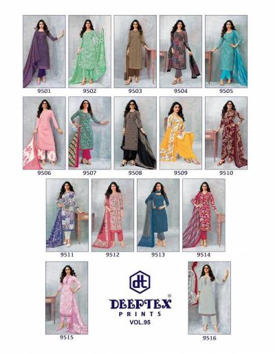 Deeptex Miss India Vol 95 catalog Cotton Printed Dress Material