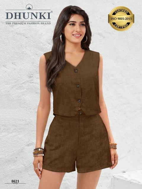 Dhunki 8621 catalog two piece western dress