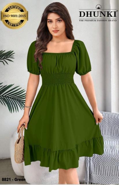 Dhunki 8821 catalog designer neck western dress