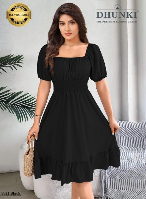 Dhunki 8821 catalog designer neck western dress