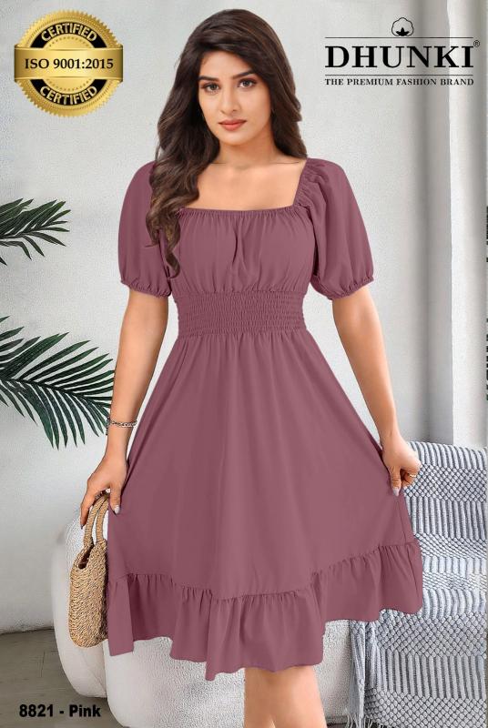 Dhunki 8821 catalog designer neck western dress